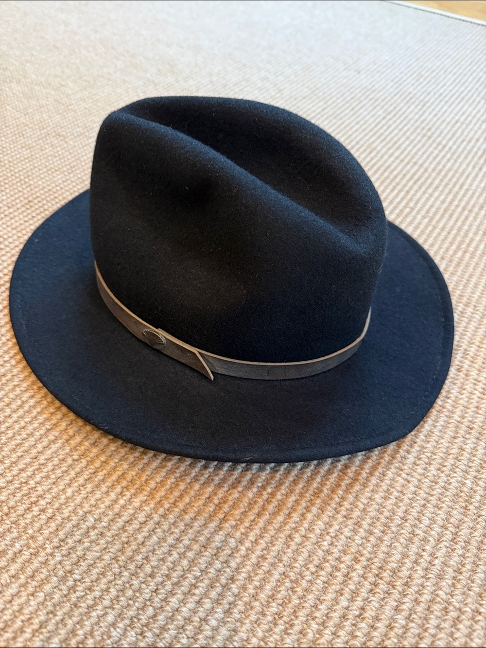 Black 100% Wool Fedora by Marks & Spencer